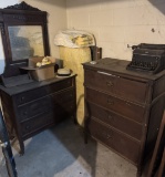 Pair of Antique Dressers, Typewriter and More