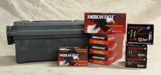 Eight Boxes of 9 mm Pistol Ammunition