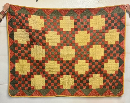 Antique Handmade North Carolina Block Quilt