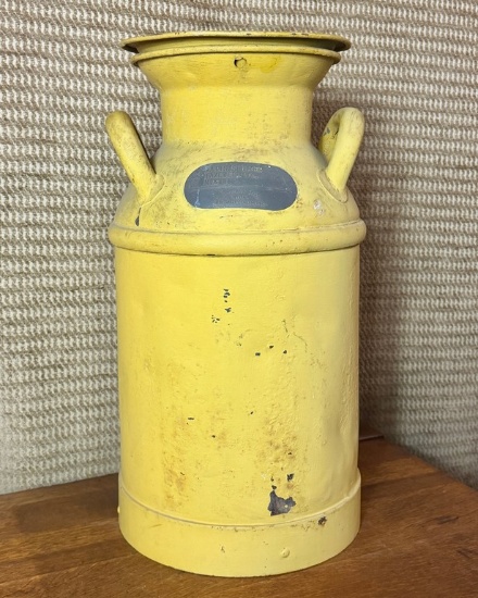 Painted Watts Shrader Milk Can