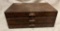 Wooden Three-Drawer Divided Jewelry Box