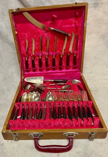 Set of Flatware in Velvet Lined Box