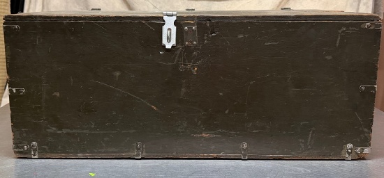 Army Wooden Foot Locker with Tray