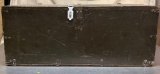 Army Wooden Foot Locker with Tray