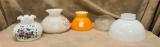 Five Glass Lamp Shades