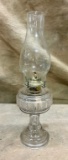 Clear Ribbed Glass Base with Chimney