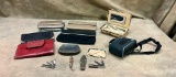 Lot of Wallets, Knives, Change Purses and Camera Case