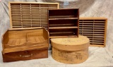 Lot of Six Wooden Boxes