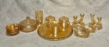Lot of Jeanette Glass Floragold Lot