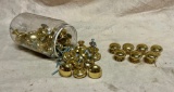 Jar of Brass Knobs for Cabinets