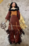 Native American Female Porcelain Doll