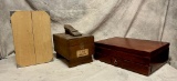 Lot of Three Wooden Boxes