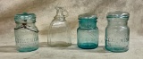 Three Blue Jars and a Pitcher