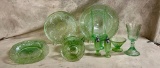 Green Indiana Glass Tiara Cantilly Glass