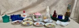 Avon Fragrance Bottles in Various Shapes and Sizes and Other Trinkets