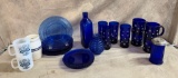Cobalt Blue Dishes and Glasses and More