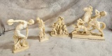 Lot of Four A. Santini Sculptures