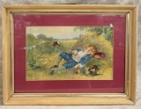Print of Little Boy Blue by J.V. Sloan and Co. 1907