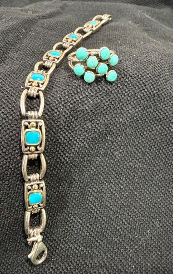 Sterling Silver  Bracelet And Ring