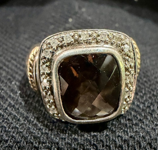 14K And Sterling Silver Gemstone Ring