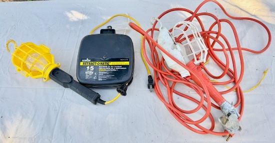 Two Electric Hanging Mechanics Drop Work Lights