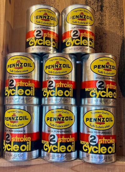 Penzoil Two-Stroke Cycle Oil Cans FULL