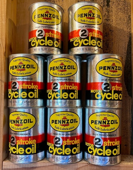 Penzoil Two-Stroke Cycle Oil Cans FULL