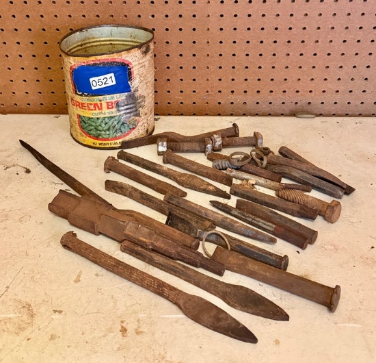 Tin Can Lot OF Vintage Chisels