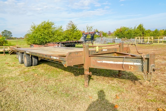 24 Ft. Low Boy Trailer w/ Dovetail and Ramps Heavy Duty