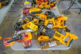 Lot of Assorted DeWalt Battery Operated Tools