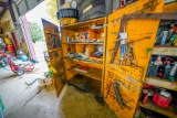 Yellow Metal Storage Locker and Contents