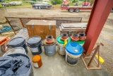 2 Wooden Boxes and Buckets of Miscellaneous