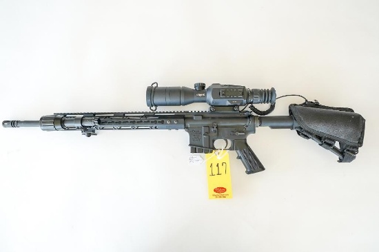 Anderson AM15 Military cal., 6.56 NATO / 223 Rem. Serial # 16211466, Adjustable stock, flash light,