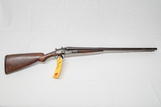 Baker Gun Co. 12 Gauge Double Barrel Shotgun, Model 1897, W/ Stock Repair S#37288