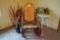 Wicker Rocker Craft Table and Decor