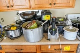 Kitchen Accessories, Including Coffee Maker, Crock Pots & Radio