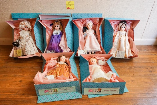 (6)Madame Alexander First Lady Doll Collection First Series 1501-1506 All in Original Boxes With