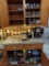 Items on Counter, and In two cabinets Including Krups Coffee maker ,Bar Set, Glass Mugs, Misc