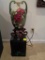 Air Purifier and Decorative Vase on Wooden Stand