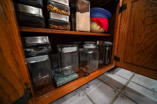 Cabinet of Glass Containers