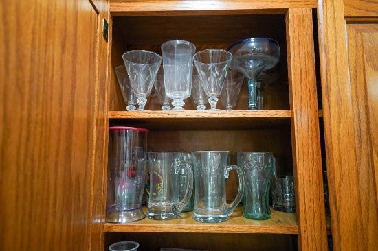 Cabinet of Various Mugs, and Glasses