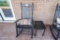 Black Wooden Rocking Chair & Side Table