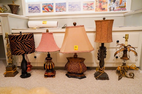 (6) Assorted Lamps