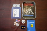Bill Clinton Collection, Cuff Links, $3 Bills, Campaign Buttons & Book