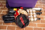 (3) Baum (4) Brett Composite Baseball Bats, Dozen Rawlings Minor League Bas