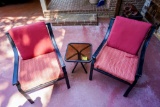 (2) Patio Chairs & Side Table