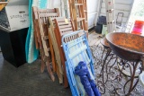 Assorted Camping Chairs and Outdoor Rug