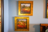 Set of 2 Framed European Countryside Prints