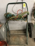 oxygen and acetylene cart with torch and hose