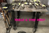 work table and vise